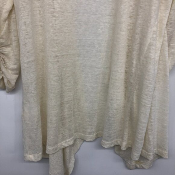 Karen Kane Linen Cream Waterfall Open Cardigan size S - Picture 11 of 16